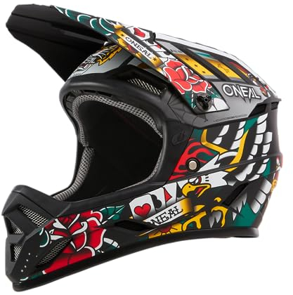 O'NEAL | Mountainbike-Helm | MTB Downhill | Robustes ABS, Ventilationsöffnungen zur Kühlung, ABS Außenschale | Backflip Helmet Inked V.24 | Erwachsene | Multi | Größe XL