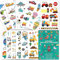 Sugeru 100+ Tattoo Kinder Hautfreundlich,Bunter Mix Tatoos Aufkleben Sticker Kids,Kinder Tattoos Jungen Mädchen,Mitgebsel Kindergeburtstag - Pflanzenextrakt-Farbe (Fußball)