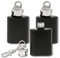 Mini Petaca Llavero Negro • Petaca de Acero Inoxidable Pequeña 30 ml • Regalo Divertido para Hombres • Calendario de Adviento • Mini Regalos (Negro Juego de 3)