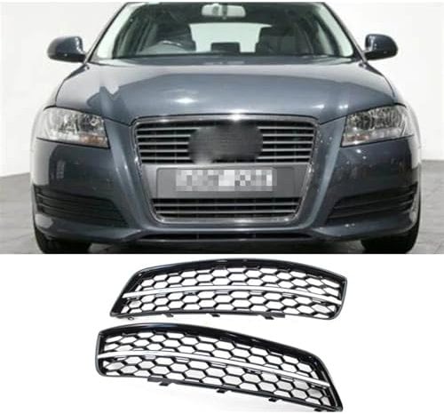 Toiumops Rejilla para Audi A3 8P 2009-2013, 1 par de Parrilla de luz antiniebla Delantera para Coche, Parrilla de Panal