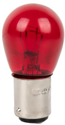 Cofan Lampe à 2 ergots centrés | 12 V | Douille de type BAY15d | Ampoule P21/5W | Couleur rouge | Conditionnement unitaire