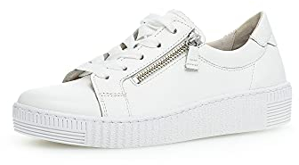 Gabor Damen Low-Top Sneaker, Frauen Halbschuhe,Freizeitschuhe,Turnschuhe,Laufschuhe,schnürschuhe,schnürer,Weiss (Ice),36 EU / 3.5 UK
