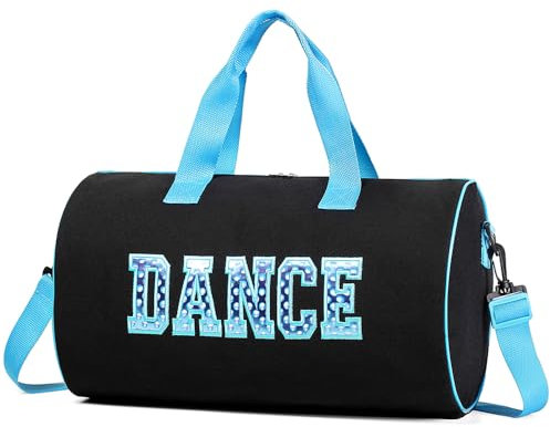 Tanztasche für Mädchen, Kinder-Spielzeug-Aufbewahrungstasche, Wochenendtasche, Übernachtungstasche, Gymnastiktasche, 43,2 cm L x 22,9 cm B x 22,9 cm H, Blau, Niedlich