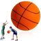 ZoneYan Silent Basketball Indoor, Mini Basketball Kinder Größe18cm, Basketball Geschenke,Trainings Schaumstoffball Mit Netzbeutel, für Indoor-Aktivitäten für Kinder ab 3 Jahren (Orange)