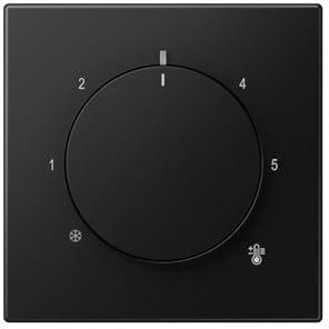 Thermostatplatte LS schwarz matt (Referenz: Jung LS1749BFSWM)