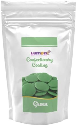 Dekozauber24 Kuvertüre Drops, grün, 500g, mit Mandelgeschmack, Deco Melts Chips mikrowellengeeignet, für Cake Pops, Torten, Kuchen, Drip oder Glasur