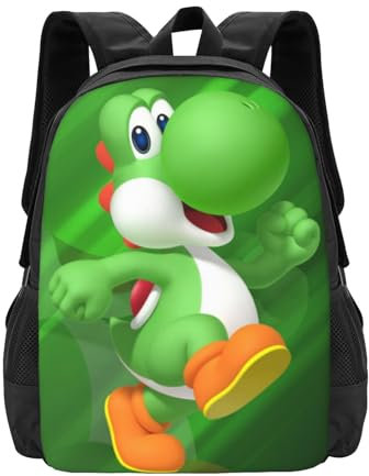 Yoshi Schulrucksack, Reiserucksack, Laptoptasche, Cartoon-Rucksack, lässiger Tagesrucksack für Männer und Frauen