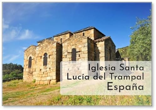 Kühlschrankmagnet Iglesia Santa Lucía Del Trampal, Alcuéscar, Extremadura, España