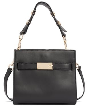 Tommy Hilfiger Damen Heritage Mini Stachel with Removable Crossbody Strap Umhängetasche, Schwarz