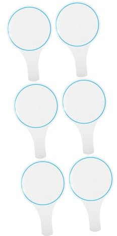 6 Stk Anzeigetafel weiße Tafel mit Griff Reaktionspaddel Mini-Whiteboard rosa Paddelbrett dry erase board notizzettel Spind-Whiteboard Wertungstafel für Papierhandwerk Schaum Blue OFFSCH