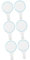 6 Stk Anzeigetafel weiße Tafel mit Griff Reaktionspaddel Mini-Whiteboard rosa Paddelbrett dry erase board notizzettel Spind-Whiteboard Wertungstafel für Papierhandwerk Schaum Blue OFFSCH