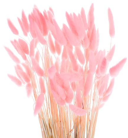 QUARKZMAN 20 Pcs Faux Herbes de Pampa, 17/43cm Fausse Herbe de Pampa, Décoration de Fausse Herbe de Pampa pour Salon Fête Vase Décoration de Mariage, Rose