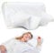 SAHEYER Nackenkissen Orthopädisches Kissen, 2 in 1 Ergonomisches Kopfkissen Nackenstützkissen für Bauchschläfer & Seitenschläfer & Rückenschläfer, mit Waschbarem Kopfkissenbezug, 59*43*12/15cm, Weiß