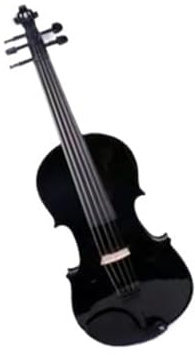 Violino Violino Elettrico A 5 Corde Nero Strumento 4/4 Per Esibizioni