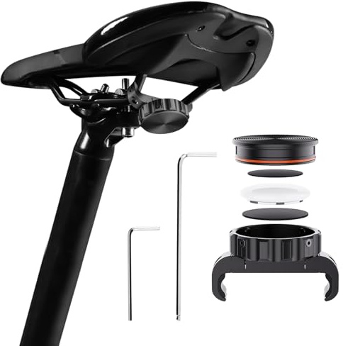 UVVRUR AirTag Fahrrad-Sattelhalterung, Wasserdicht, Versteckte Diebstahlschutz-Halterung für Sattel, GPS-Tracker-Zubehör für Mountainbikes und Rennräder (A)