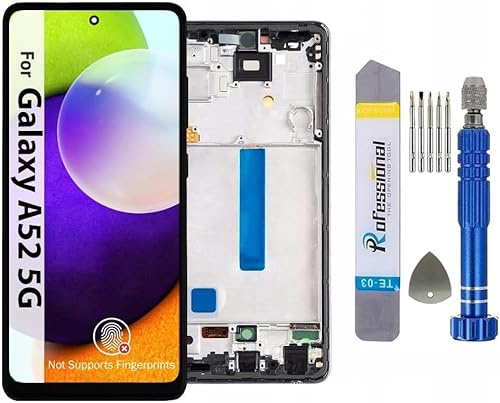 It'Go Full INCELL Display für Samsung A52 5G A526 LCD Bildschirm Ersatz Touchscreen mit Werkzeug Schwarz mit Rahmen Hohe Qualität