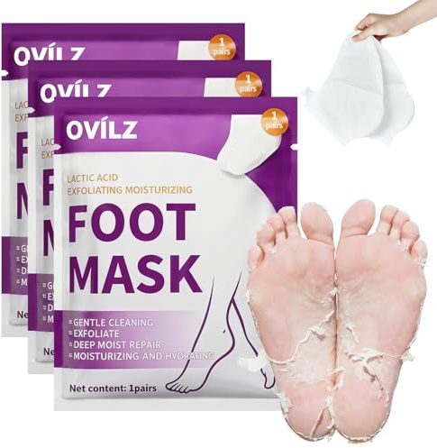 3 Paar Fußmaskes,Feuchtigkeitsspendende Fussmaske,Feuchtigkeitsspendende Pflege fussmaske Socken,zur Entfernung von Hornhaut,Sanft Fußpflege für Männer& Frauen Geeignet