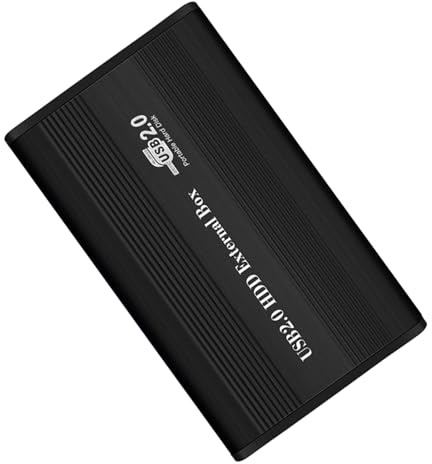 LUCKDANO Caja USB2.0 a IDE HDD Caja de Disco Duro Portátil de 2,5'' Aleación de Aluminio Liviana - Velocidad de Transferencia de Datos de hasta 480 Mbps - Plug and Play Compatible con Múltiples