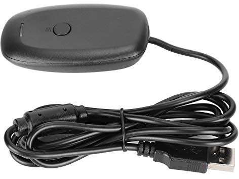 Cosiki Adattatore PC per Ricevitore da Gioco Wireless per 360, Funzione CD, 4 Controller e Cuffie, Installazione Semplice per Scene di Gioco per PC, Materiale ABS di Alta qualità,