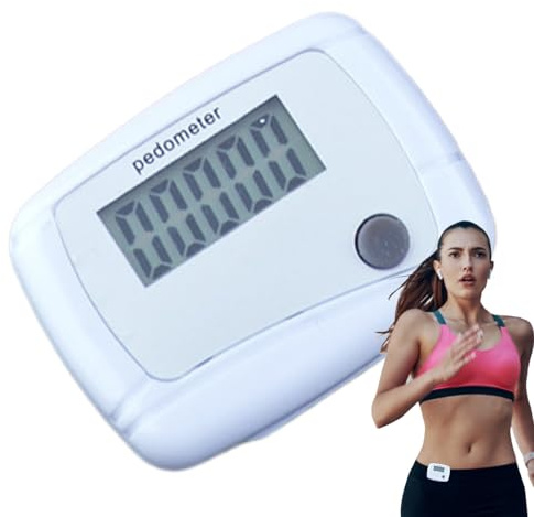Pedometro a corda – Contapassi a piedi, display digitale 3D, strumento fitness portatile, con clip, contatore accurato per anziani, attività di gruppo, conteggio meccanico, regalo