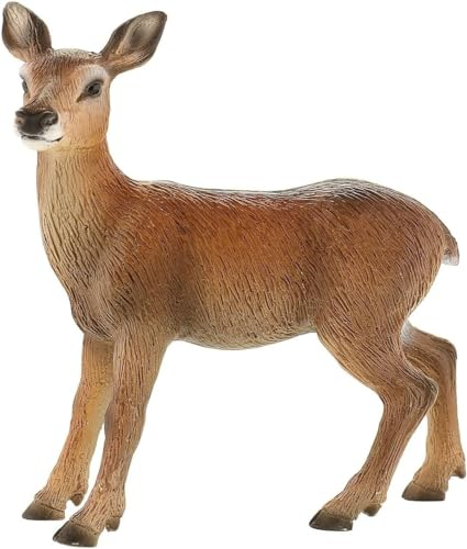 Bullyland 64422 - Spielfigur Hirschkuh, ca. 9 cm große Tierfigur, detailgetreu, PVC-frei, ideal als kleines Geschenk für Kinder ab 3 Jahren