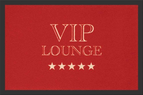 empireposter VIP Lounge (rot) - Fussmatte, Größe: 60 x 40 cm, Material Polypropylen
