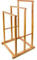 Relaxdays Free-Standing Bamboo Towel Holder, With 3 Rails, 82 x 40 x 24.5 cm, Natural Brown
