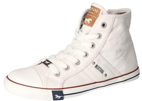 MUSTANG Damen Canvas High Top Sneaker Weiß EU 37