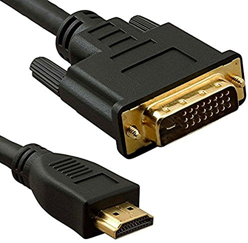 World of Data - 10m HDMI to DVI 3D TV Cable (100% Copper Wire & Oxygen Free OFC) - ULTRA HD (4k x 2k) - 1080p (Full HD) - v1.4 - Video - DVI-D (Dual Link) 24+1 Pins - 24k Gold Plated