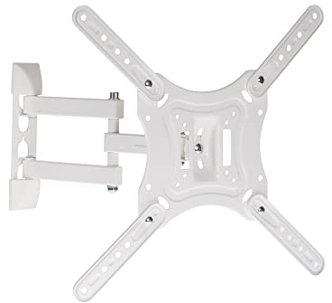 ProperAV Soporte de Pared Blanco para TV de 23 Pulgadas, 24 Pulgadas, 28 Pulgadas, 32 Pulgadas, 37 Pulgadas, 40 Pulgadas, 42 Pulgadas, 43 Pulgadas, 46 Pulgadas, 50 Pulgadas, 55 Pulgadas, inclinación
