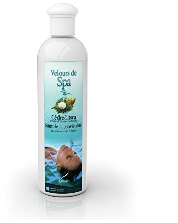Camylle - Velours de Spa Cèdre Litsea - Fragrance à base d'Huiles Essentielles 100% Pures et Naturelles pour Spa - Stimule la convivialité aux arômes boisés et fruités - 500ml