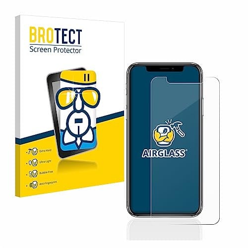 BROTECT Schutzglas für Apple iPhone X/Xs / 11 Pro Schutzfolie Panzer Folie Glas Displayschutz Made in Germany [Kratzfest 9H, Anti-Fingerprint]