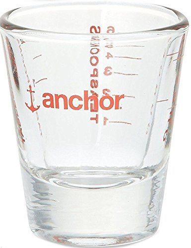 Anchor Hocking 12-Pack 30ML Vodka Shot Glasses, Clear | Heavy Base Measuring Cups with Red Printed Measures | Durable & Reusable Glasses Set for Home Bar | Dishwasher Safe Espresso Shot Glass Set