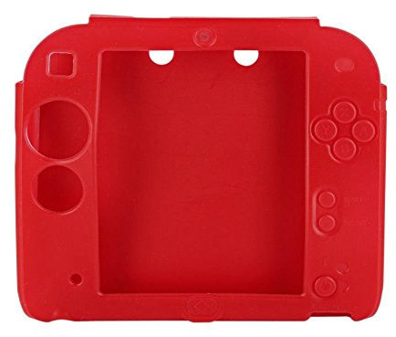 Schutzhülle für Nintendo 2DS, Silikon, Gummi, Rot