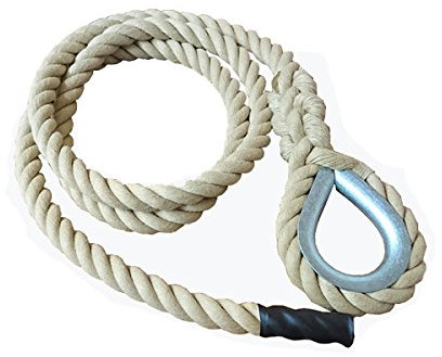 Fitrope - Gym Climbing Rope – 24mm Synthetic Gym Rope with Hard Eye 3m