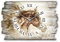 Kreative Feder Pferd Landhaus Shabby Style Designer Wanduhr Funkuhr aus Holz *Made in Germany leise ohne Ticken WH040FL 40x27cm