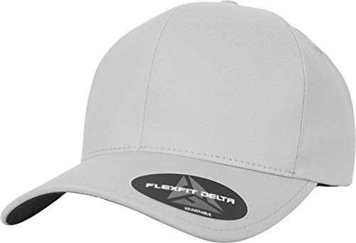 Flexfit Delta Adjustable Cap, Silver, one Size