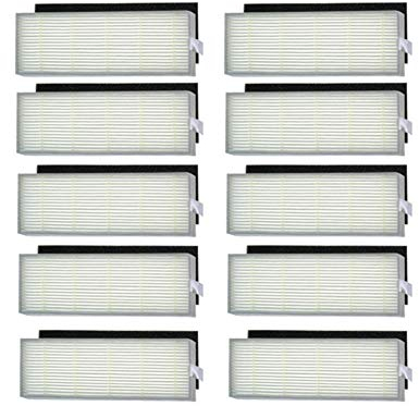 WuYan 10 x Schwamm + 10 x Filter für ILIFE Reinigungsroboter, für Chuwi Ilife A4 A4S A6 Roboter Staubsauger Hepa Filter