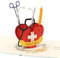 CUTE POPUP - Medizinische Dankeskarte mit Superhelden-Herz-Design, Geburtstagskarte, Krankenschwester-Karte, Karte, die an Sie denkt, besondere Überraschung für Ärzte, Sanitäter, Gesundheitspersonal