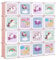 SONGMICS Regalsystem mit 16 Würfeln, Aufbewahrungsschrank für Kinder, Kleiderschrank mit Türen, Schuhregal aus Kunststoff, Steckregal, Mehrzweck, Schuhe, Spielzeug, 123 x 31 x 123 cm, rosa LPC906P01
