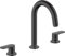 hansgrohe 3-Loch Waschtischarmatur Vernis Blend, Wasserhahn Bad mit Auslauf Höhe 150 mm, mit Zugstange, Badarmatur wassersparend, Mattschwarz