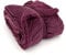heimtexland ® super Dicke Cord Kuscheldecke mit flauschigem Sherpa Fell Wohndecke 200x150 Decke Typ767 Bordeaux Rot