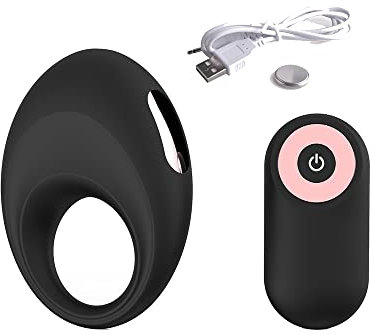 Gtbxfu Silikon vibrierender Penisring klitorale Stimulation Eichelring SM Zeitraffer Cockring Bondage Männer Hodenringe Vibrator Sexspielzeug