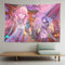 Jinhua Yiyan Genshin Impact Wandteppich Tapestry Yae Miko,Anime Poster für Wandbehang Dekoration für Live-Streaming-Party,Schlafzimmer,Wohnzimmer,Heimdekoration