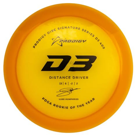 Prodigy Disc Luke Humphries 400 D3 | 2022 Signature Series Edition | 170-174g | Stabile Disc Golf Distanz Treiber | Extrem langlebig | Entworfen für alle Spieler | Farben können variieren