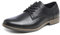 Feversole Men's Classic Dress Derby Stringate Basse Elegante Sera Oxford Vintage Verniciata Nero 41EU