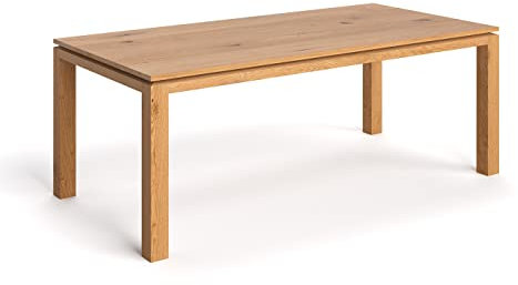 Danzz Verge Esstisch aus massiver Eiche auf massiven Beinen, hohe Qualität, 180x90 cm