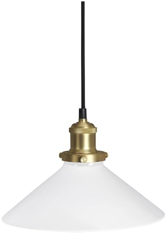 PR Home of Scandinavia August schlichte Fenster Glas Pendelleuchte opal E27 mit Stecker 24,5x24,5x300cm