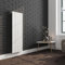 Newborough White Single Aluminium Designer Radiator Vertical High Heat Output Central Heating - 375mm (w) x 1200mm (h) Single - 2610 BTUs