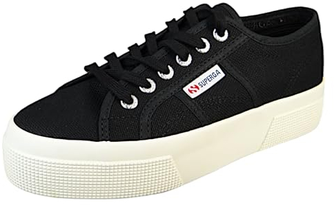 Superga Unisex-Erwachsene 2740 Plateau-Sneaker, Schwarz/Full Avorio, 9 Women/7.5 Men